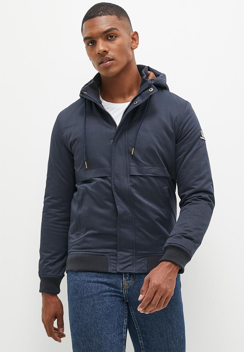 Fashion hooded twill jacket - navy Lark & Crosse Jackets | Superbalist.com