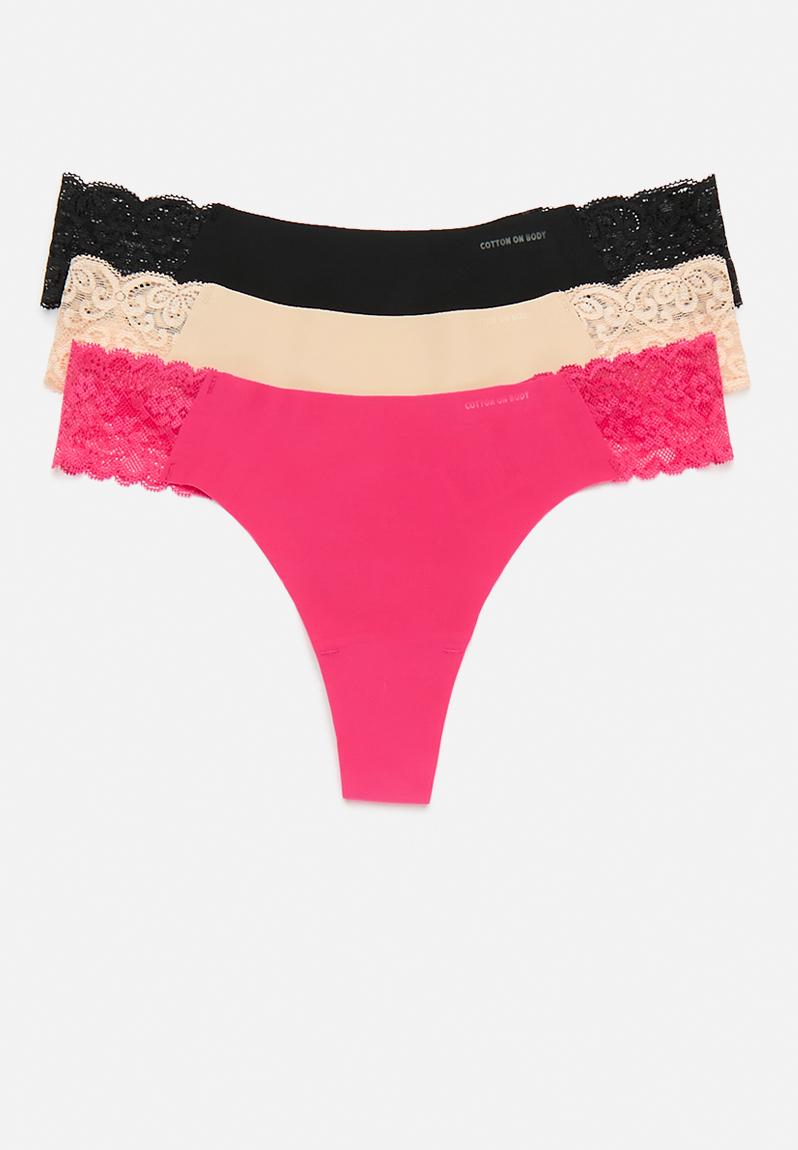 Party pants seamless g string 3 pack - multi1