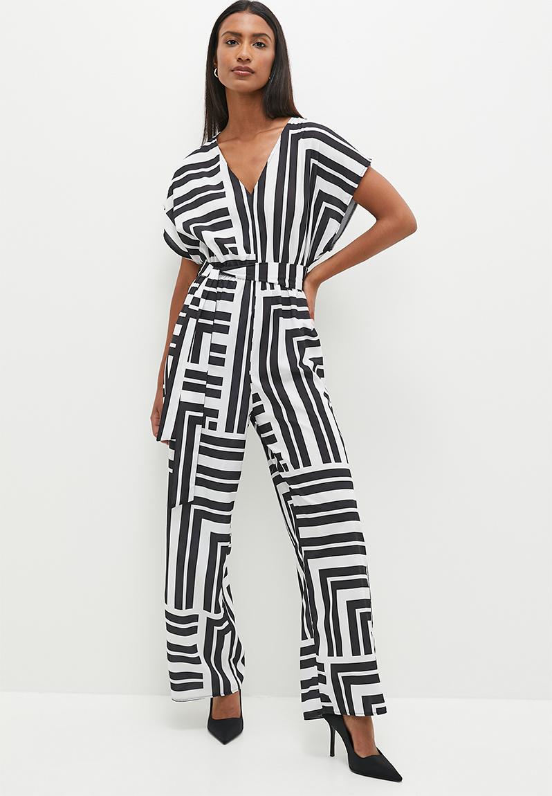 Jamima Long Sleeve Knit Playsuit Multi Stripe main image 1