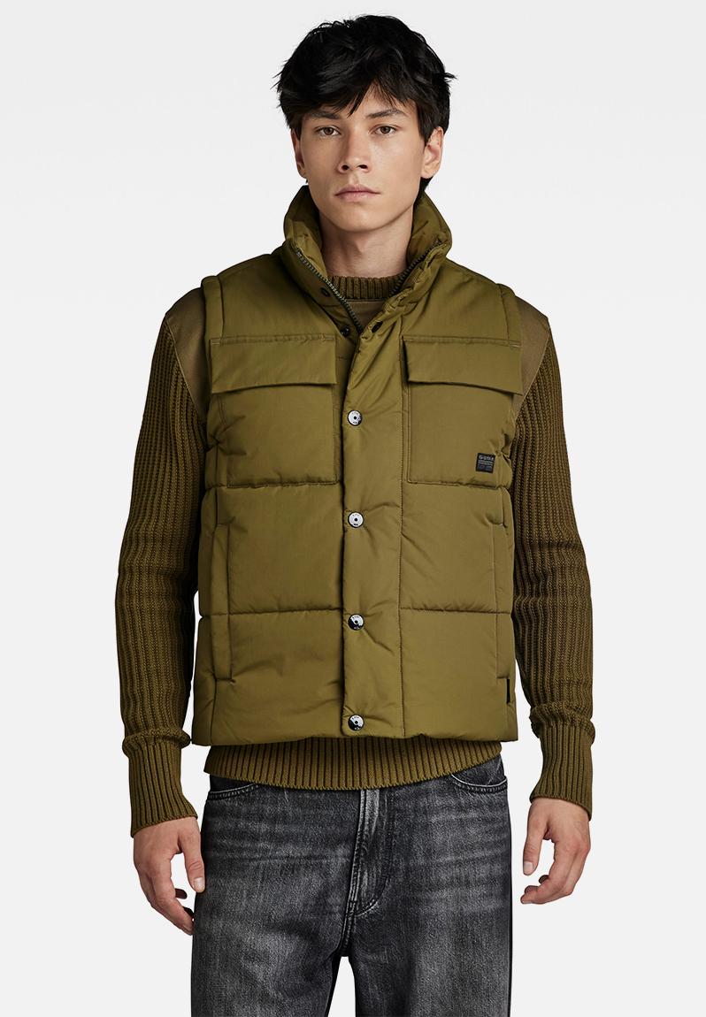 Foundation pdd Vest Hide nylon r wr - dark olive G-Star RAW Jackets ...