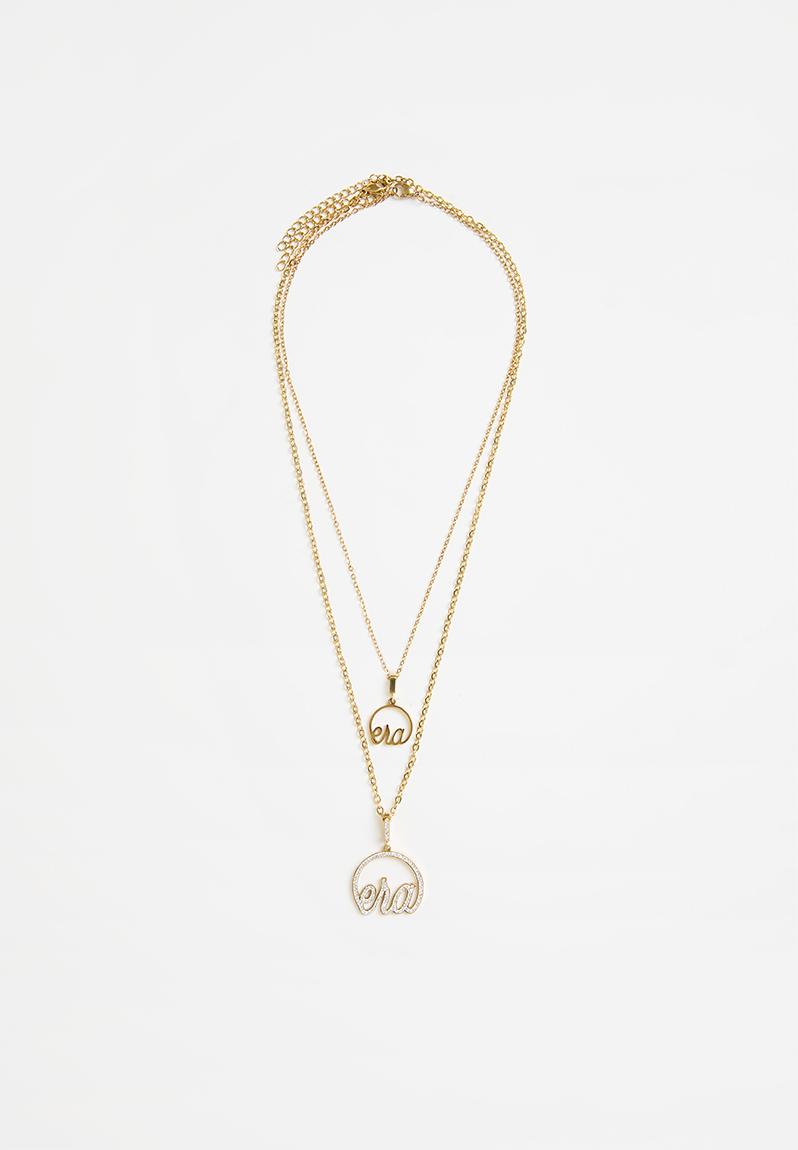 Era precious stacked necklace - gold ERA by DJ Zinhle Jewellery ...