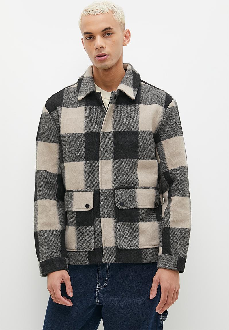 ONLY & SONS Heren Onsconnor Life Check Jacket OTW, Silver Lining, L
