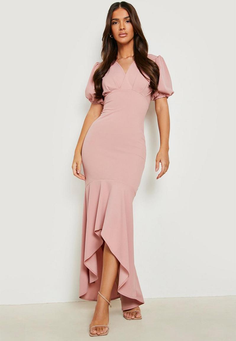 Novah Long Sleeves Folds Fishtail Maxi Dress main image 1