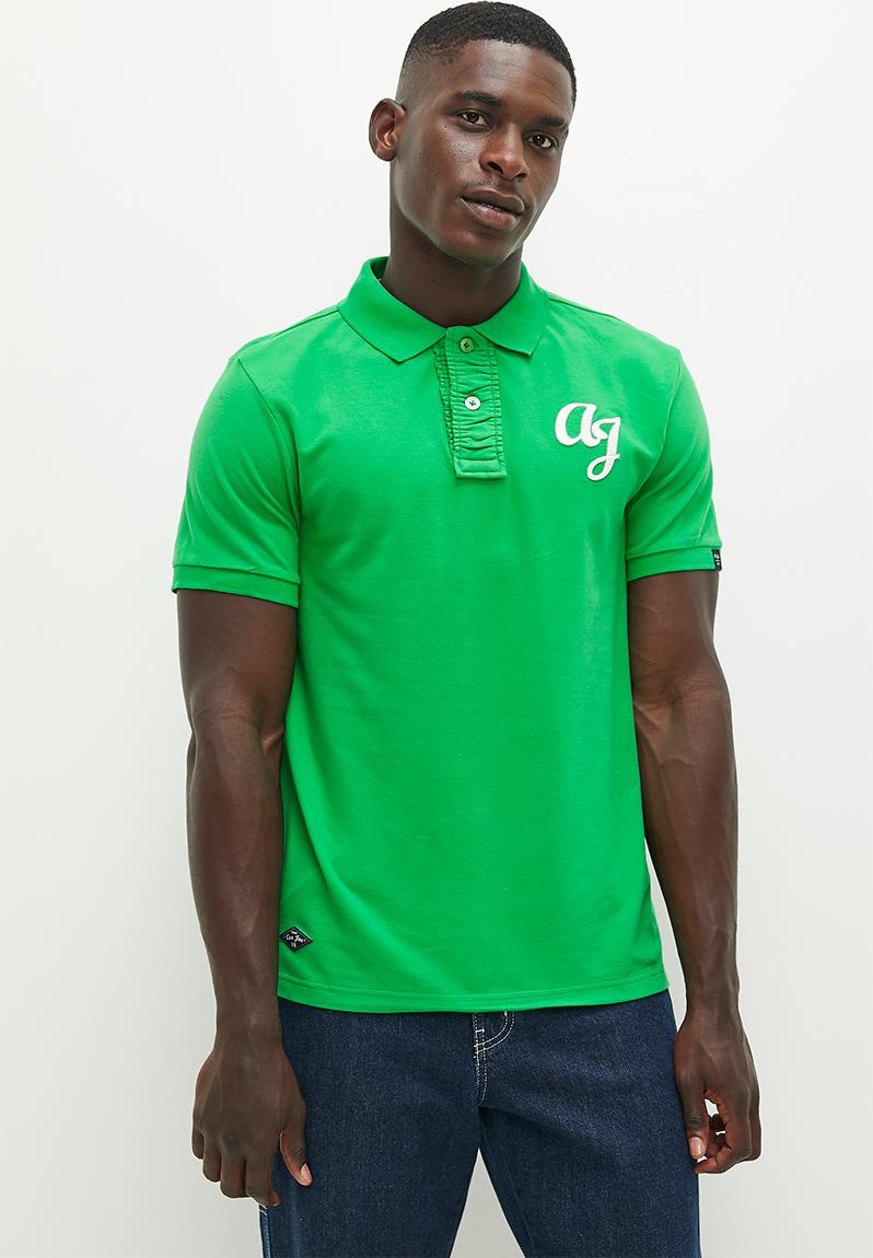 Mens Aca Joe AJ Embroidery Logo on chest Golfer - Green Bae Aca Joe T ...