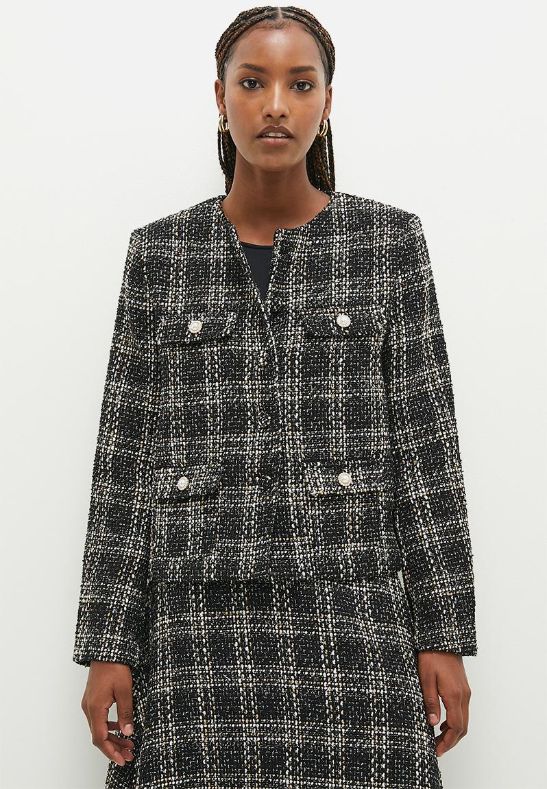 Co-ord tweed jacket - window pane check edit Jackets | Superbalist.com