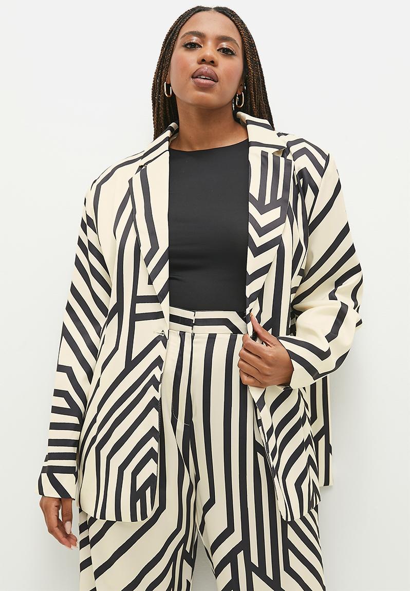 Co-ord printed blazer - abstract stripe1 Superbalist Jackets & Coats ...