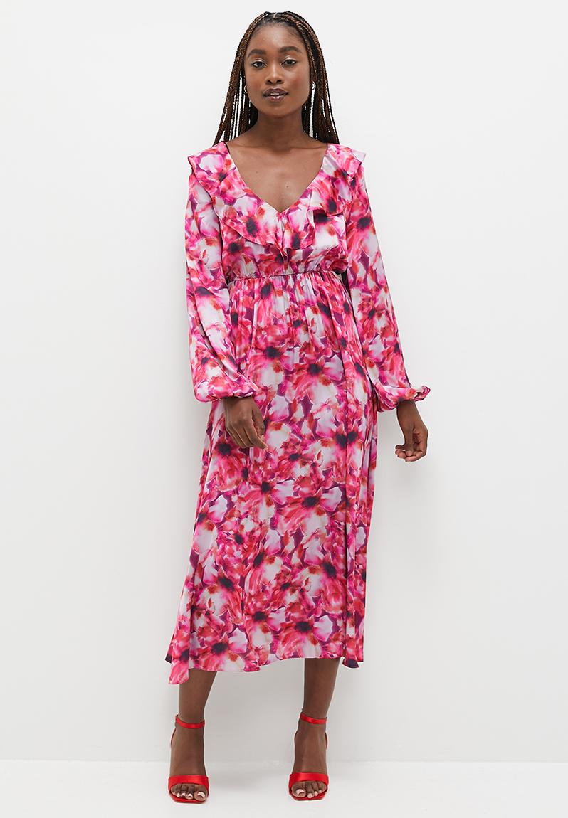 Cascading Ruffles One Shoulder Elegant A-line Satin Midi Dresses - 301