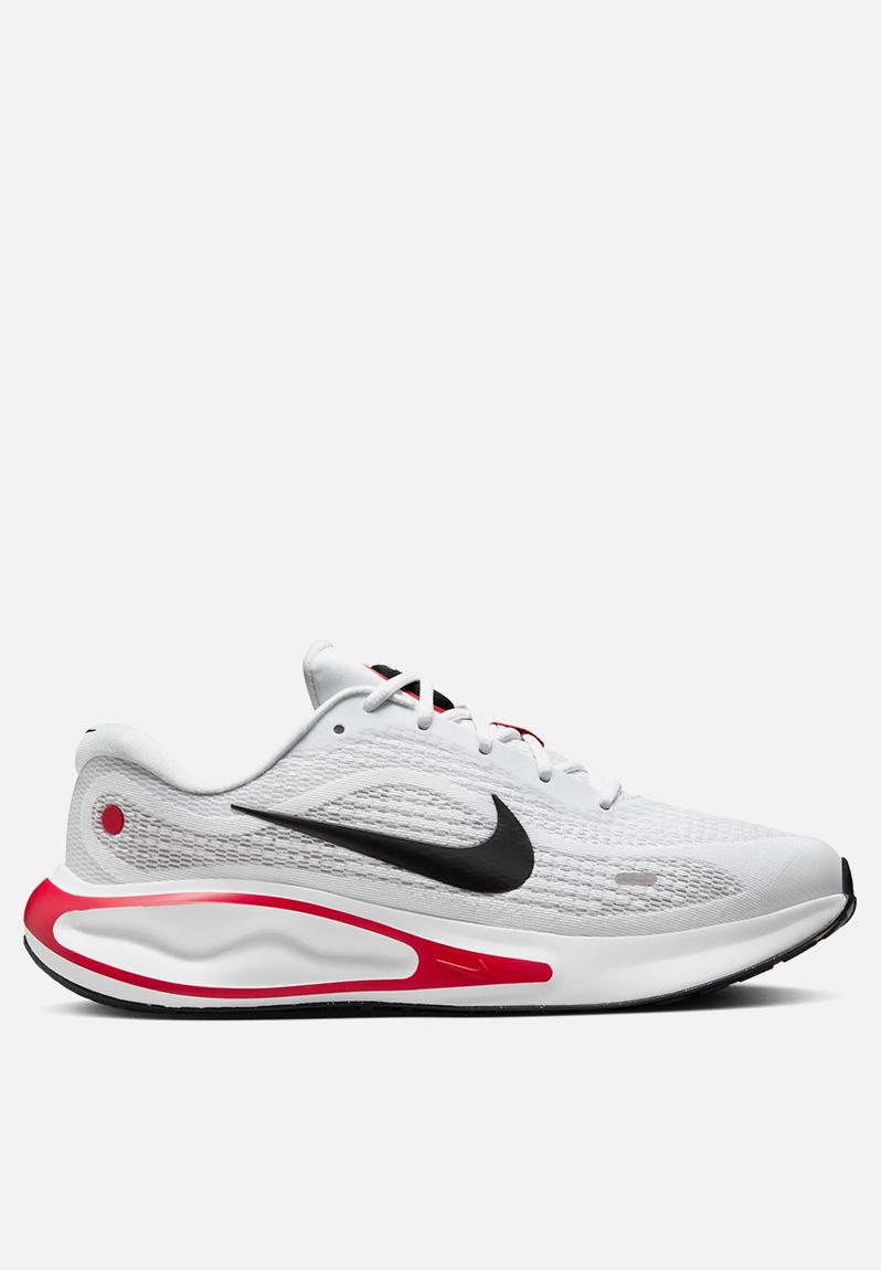 Nike Journey Run - White/Black-Fire Red-Cement Grey Nike Trainers ...