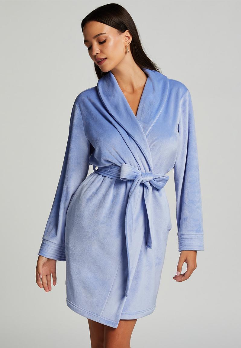 Robe Short Velours Quilt - hydrangea