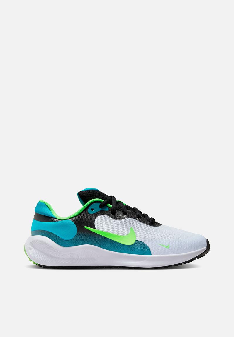 Nike Revolution 7 (Gs) - Black/Green Strike-Football Grey Nike Shoes ...