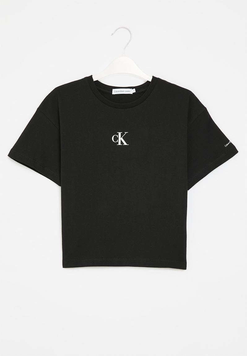 Oversized Short sleeve T-shirt - black CALVIN KLEIN Tops | Superbalist.com