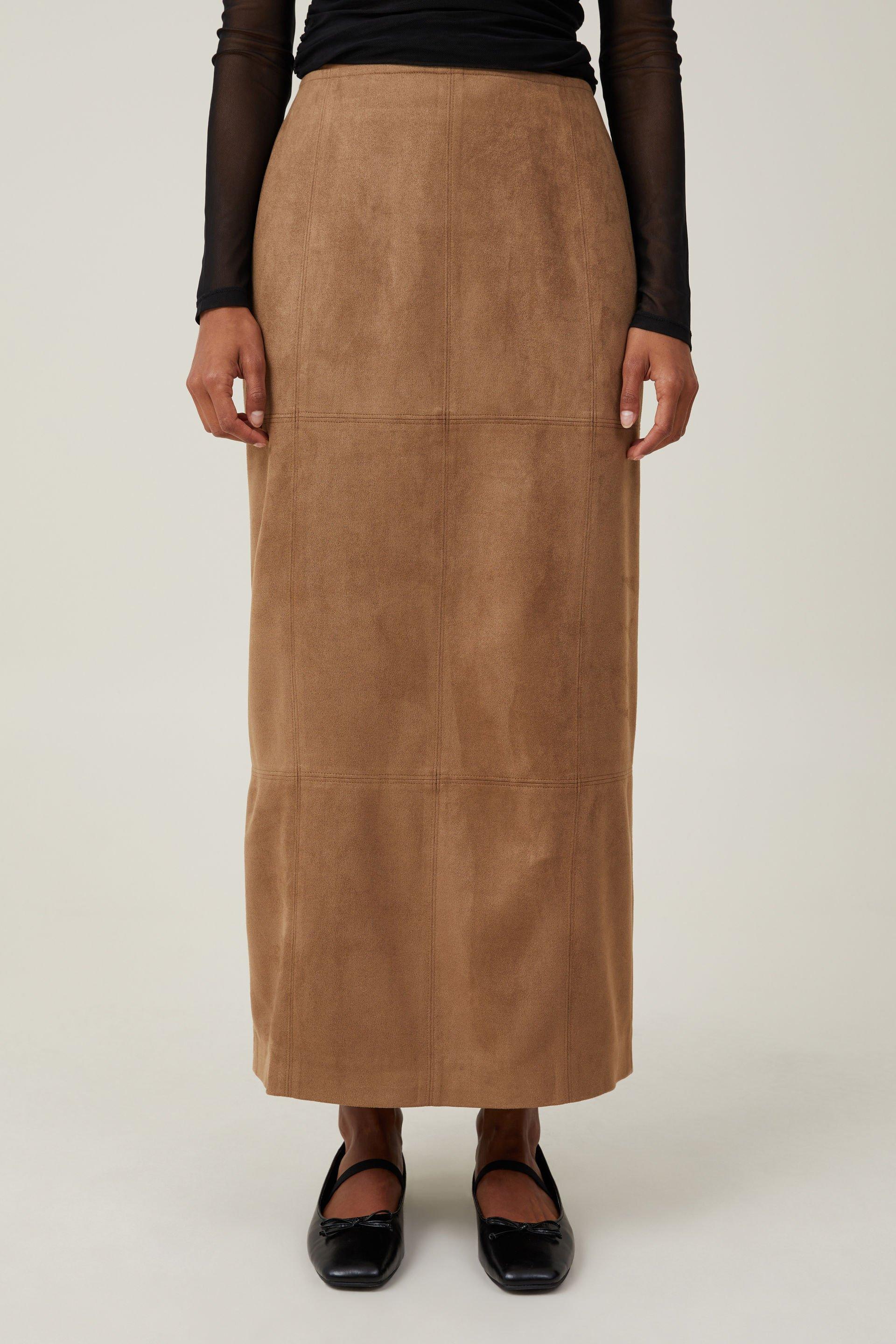 Suede Maxi Skirt - Tan Cotton On Skirts | Superbalist.com