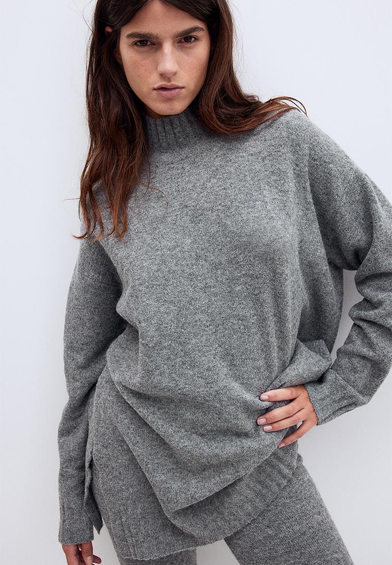 17396 Anthracite Turtle Neck Jumper