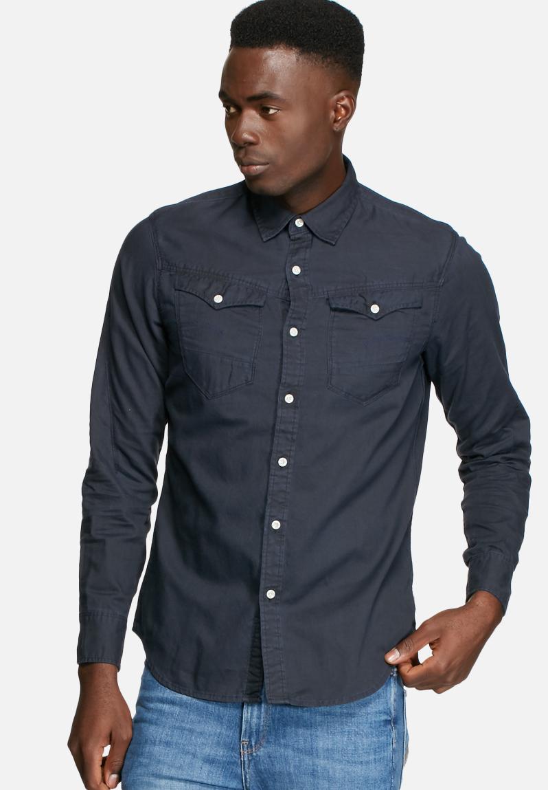 G-STAR ZIP REGULAR - Cargobroek - mazarine blue/blauw