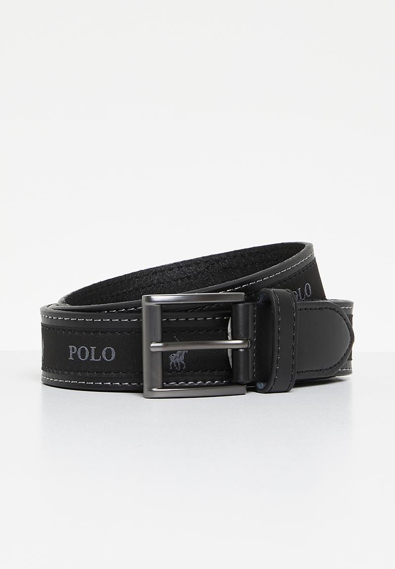 Alessandro Coated Leather Belt - Black