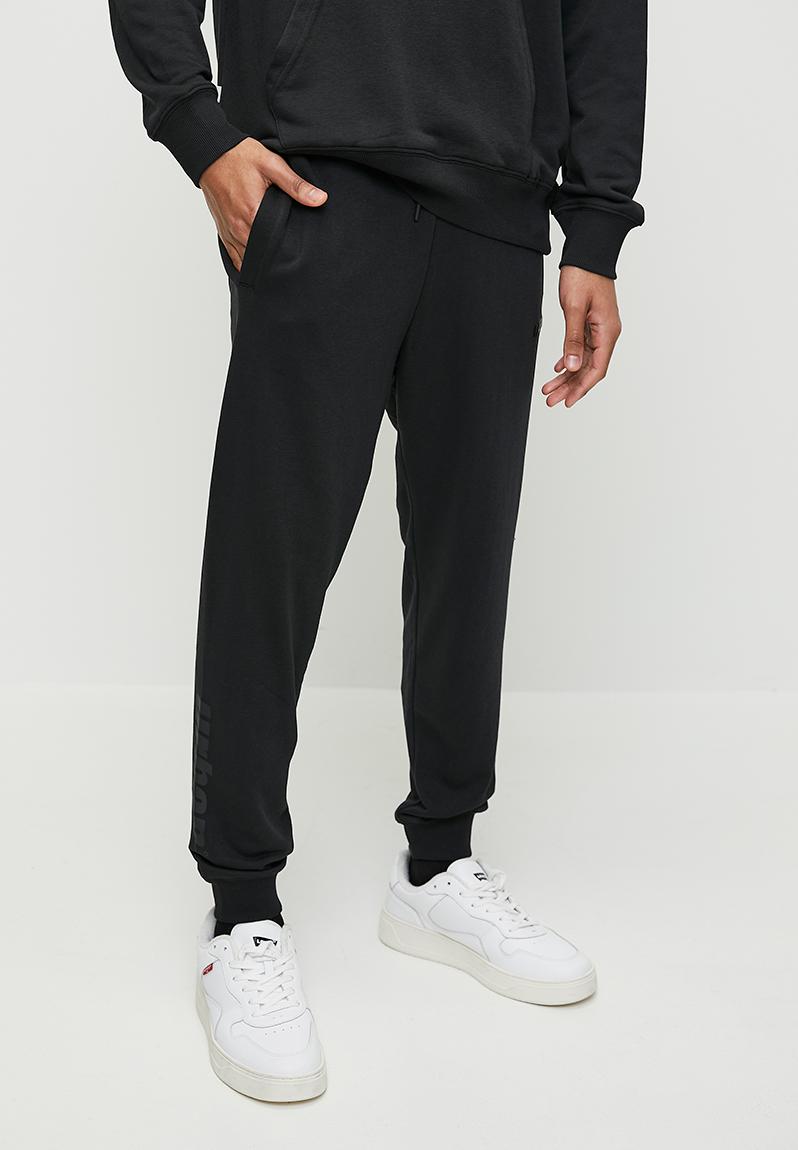 Mens Urban Unbrushed Fleece Jogger-Jet Black urban° Pants & Chinos ...