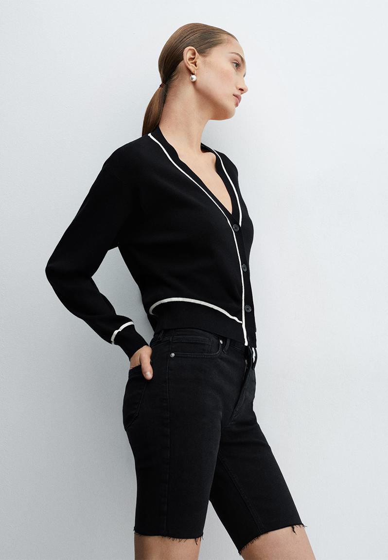 Cardigan piping - black MANGO Knitwear | Superbalist.com