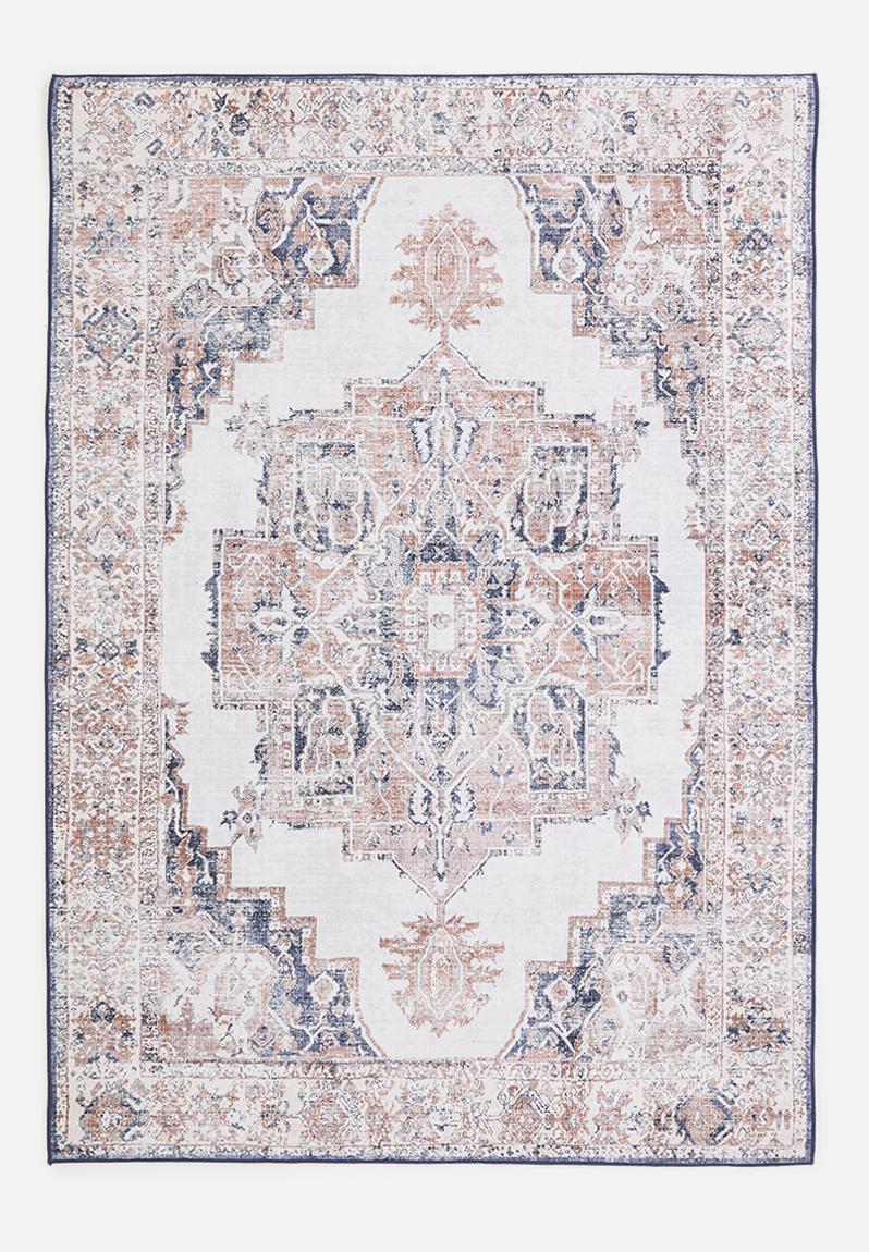 Brisbane antique rug - rust & blue,1
