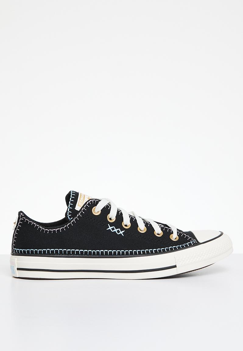 Chuck taylor all star crafted stitching ox - black/true sky/egret ...