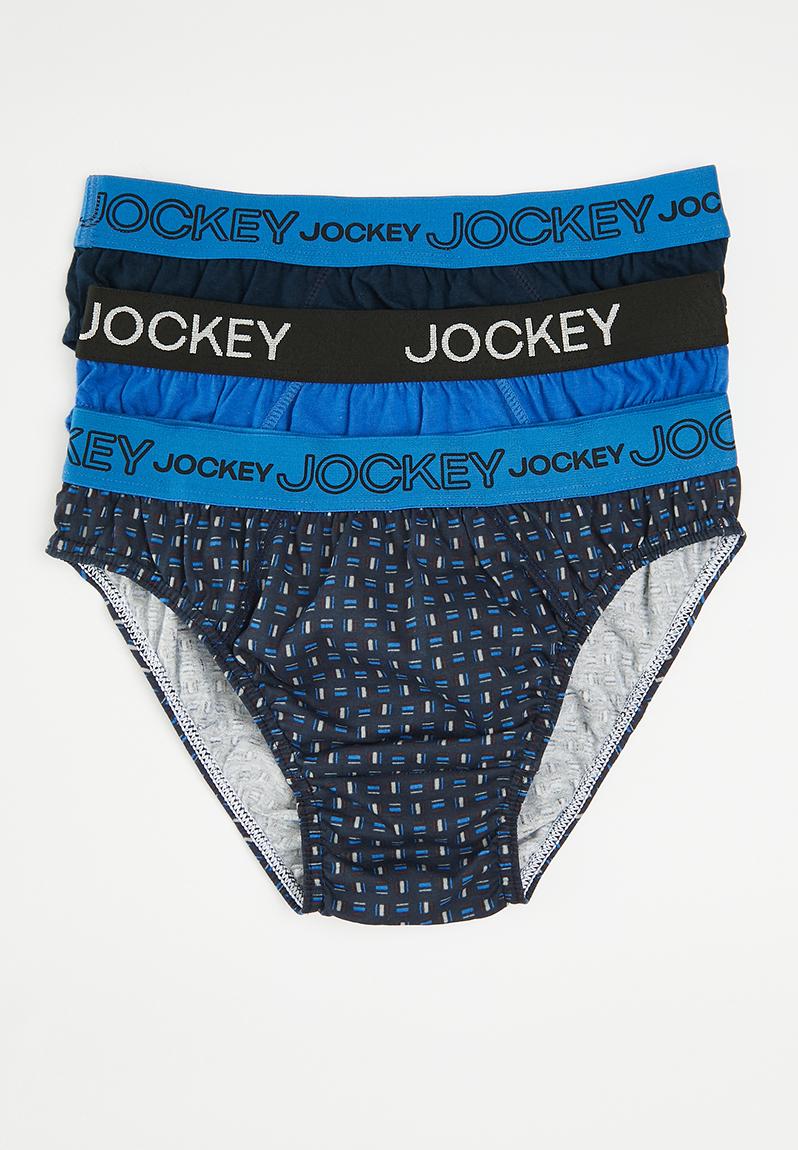 3 Pack fancy boys jockey brief - bluest eyes/gridlock/midnight navy ...