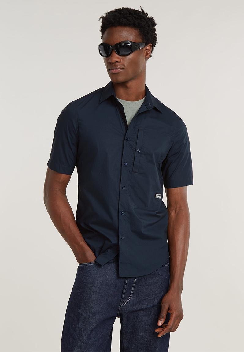 G4a slim shirt short sleeve manor poplin - salute G-Star RAW Shirts ...