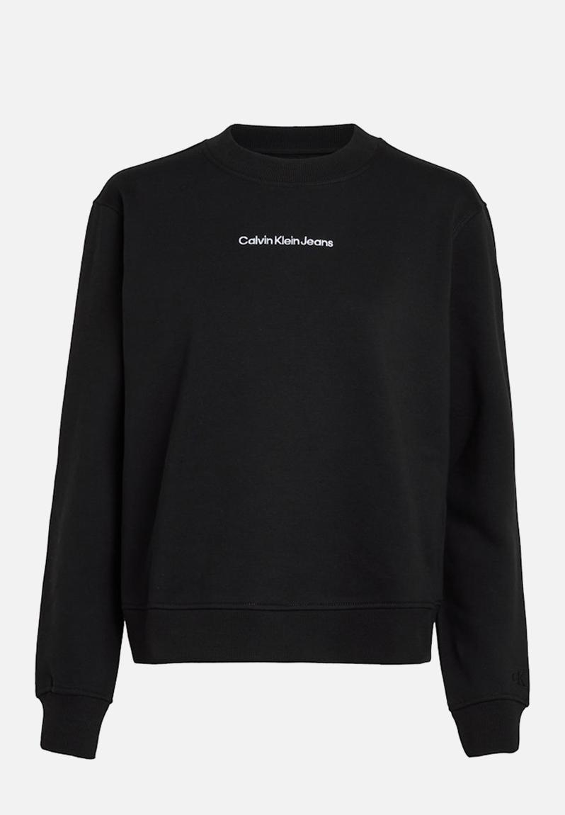 Plus institutional crew neck - ck black CALVIN KLEIN Tops | Superbalist.com