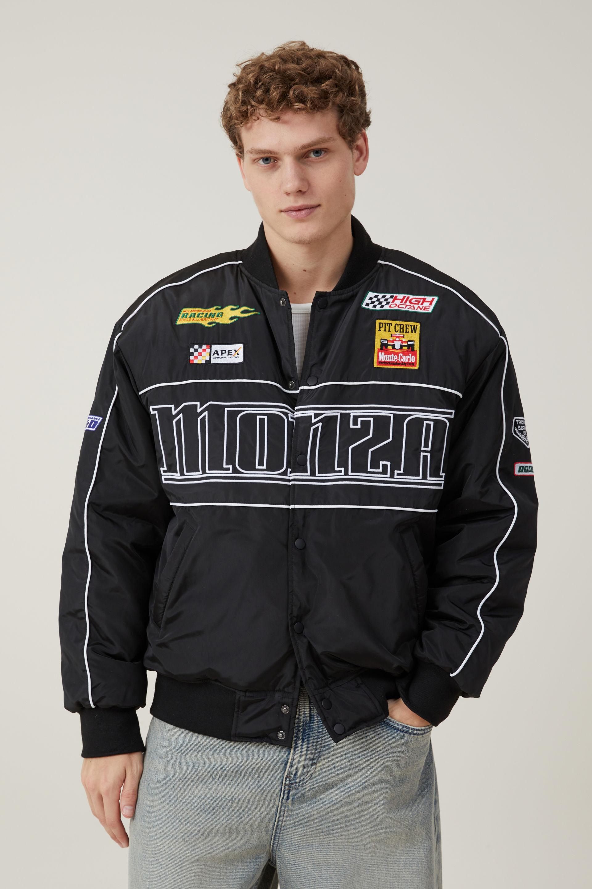 Racer bomber jacket - black
