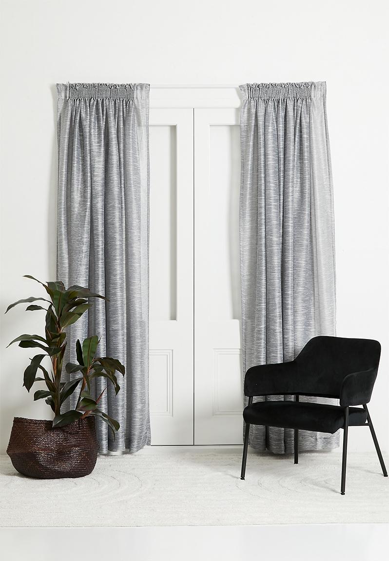 Turin Textured Sheer Taped Curtain - Grey Sixth Floor Curtains ...