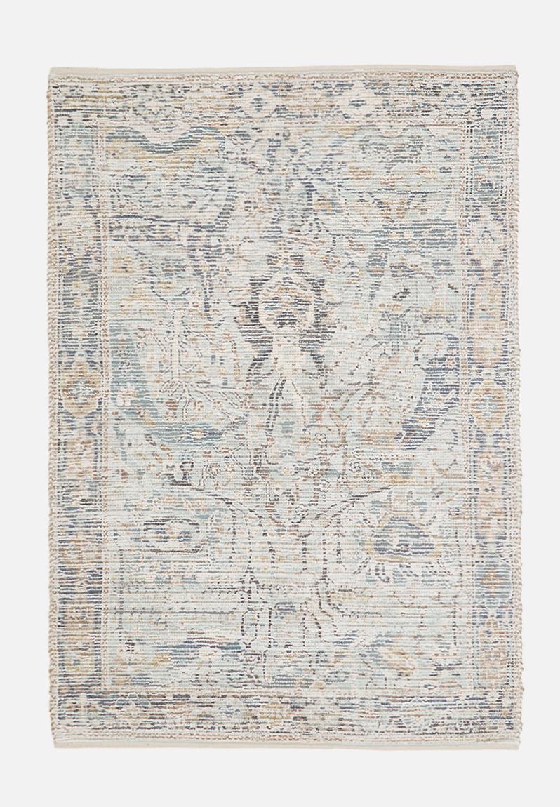 Antique Jute Wool Blend Rug - Multi
