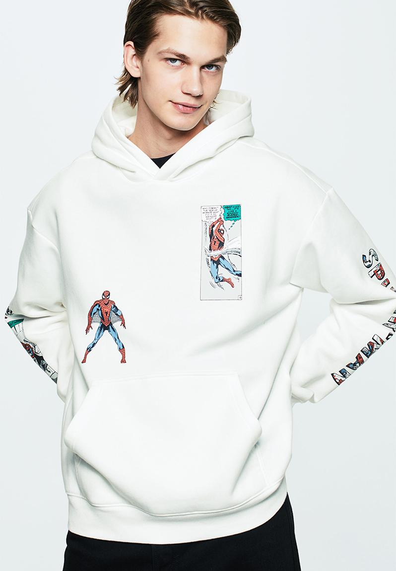 White Long Sleeve Hoodie Size M main image 0