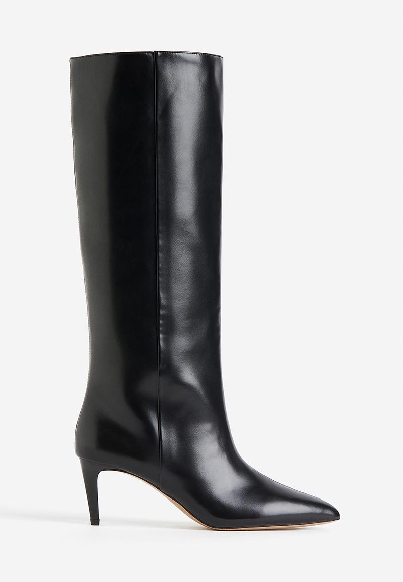 Knee-high heeled boots - black - 1184222001