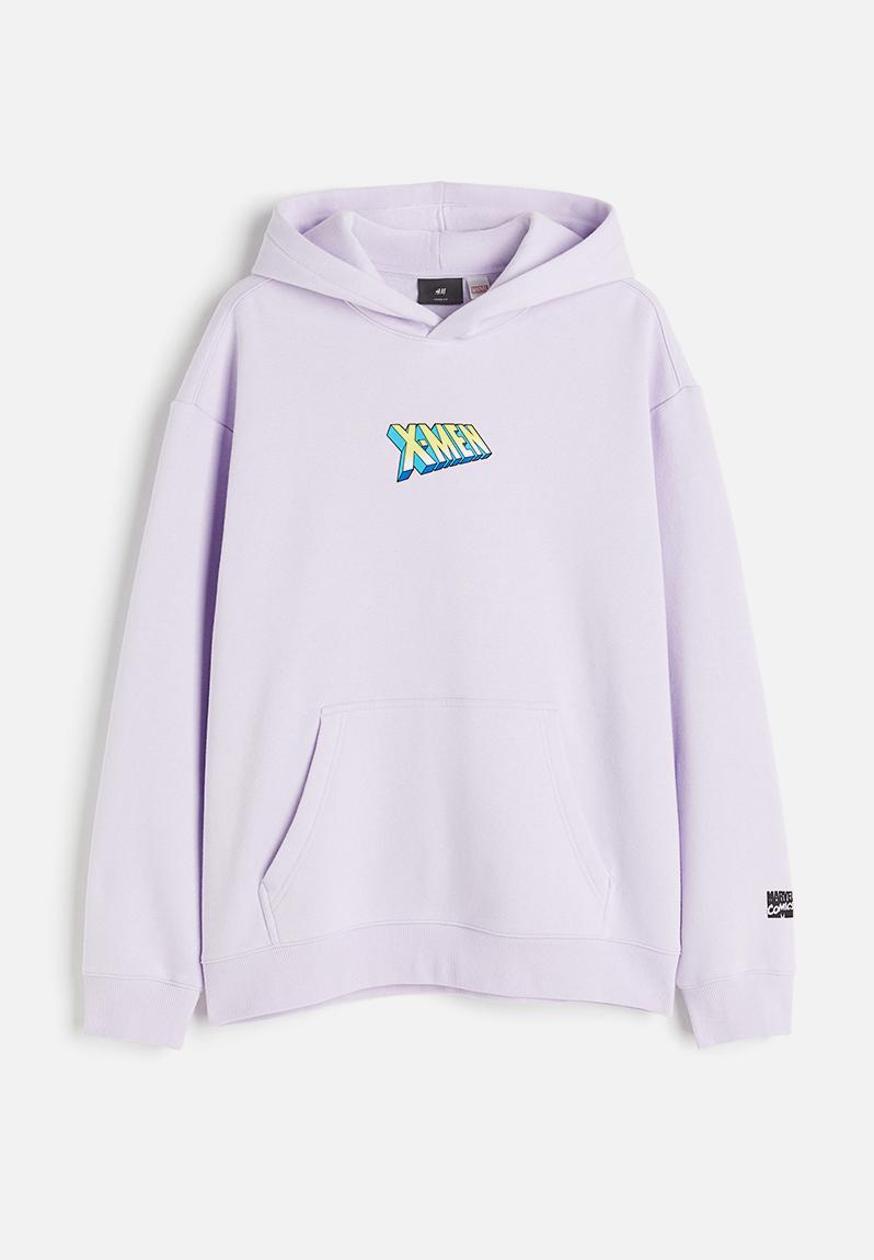 Loose fit hoodie purple/x-men 1065654031 H&M Hoodies Sweats