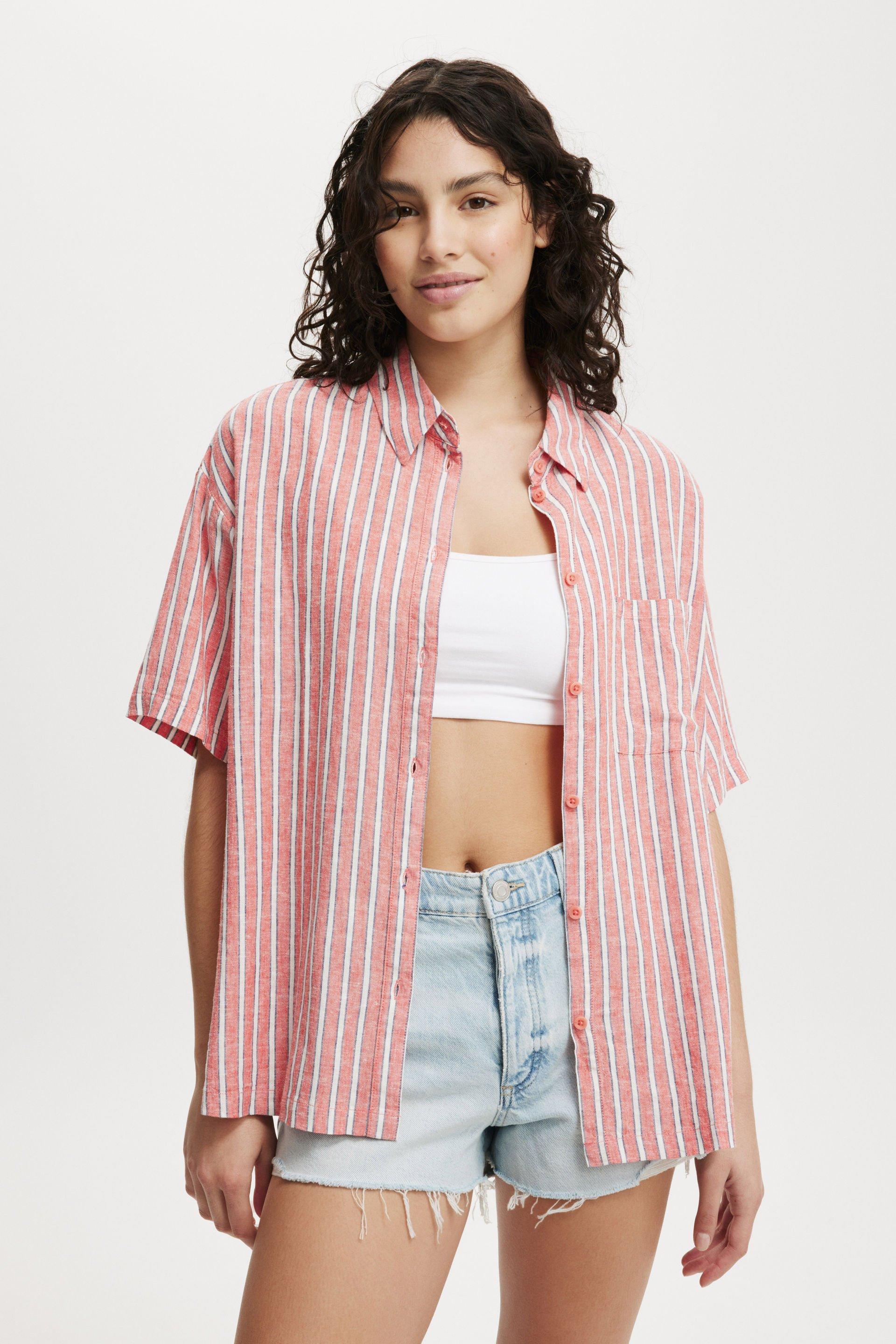 The Bobbin Short Sleeve Shirt Red