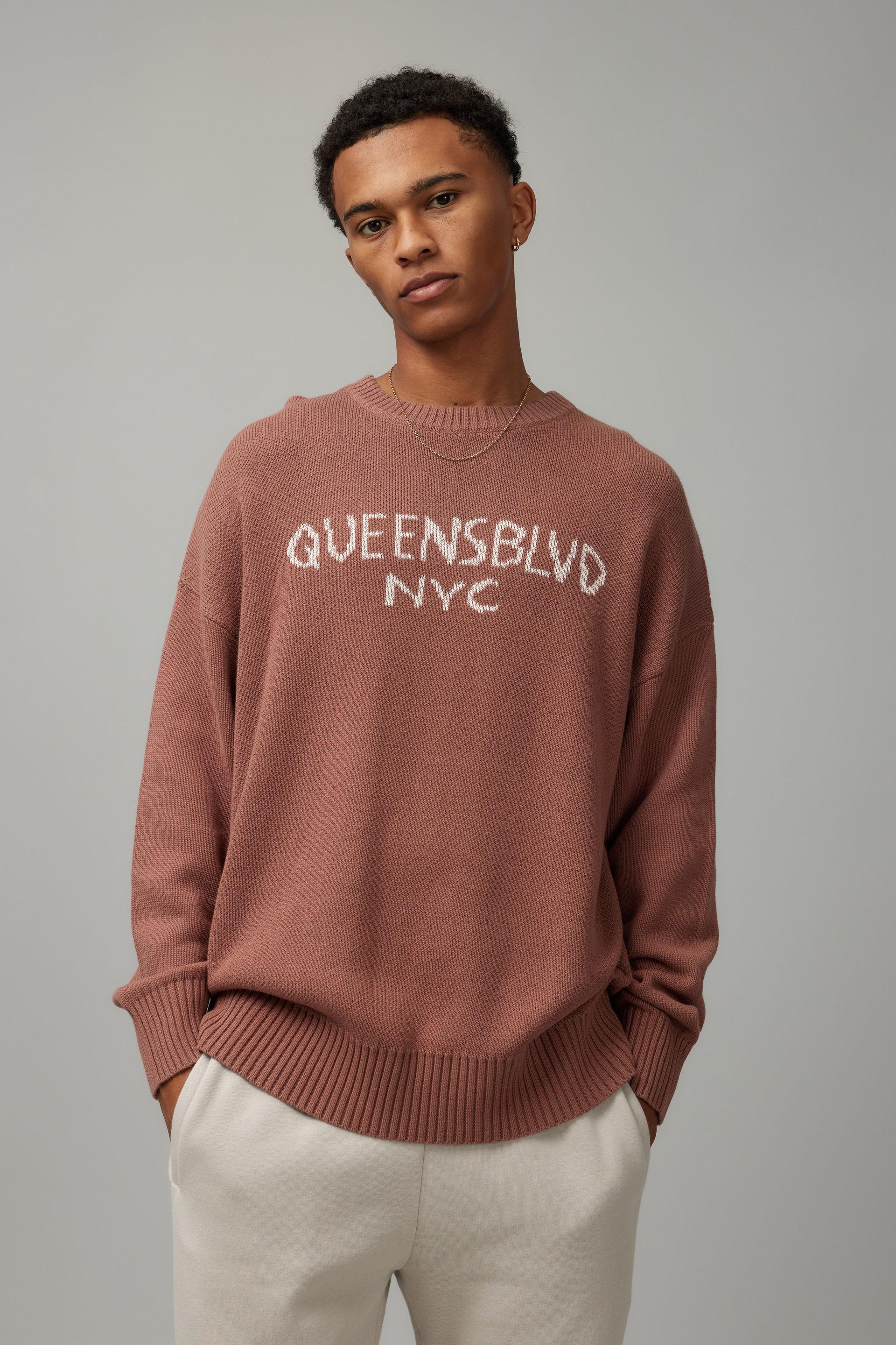 DUSTY MAUVE SIDE ZIP PULLOVER CREW SWEATER main image 1
