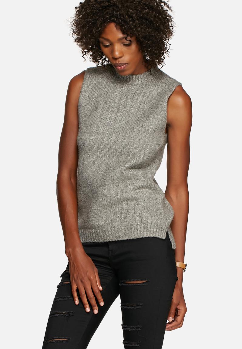 Sleeveless Knit Top - Grey Glamorous Knitwear | Superbalist.com