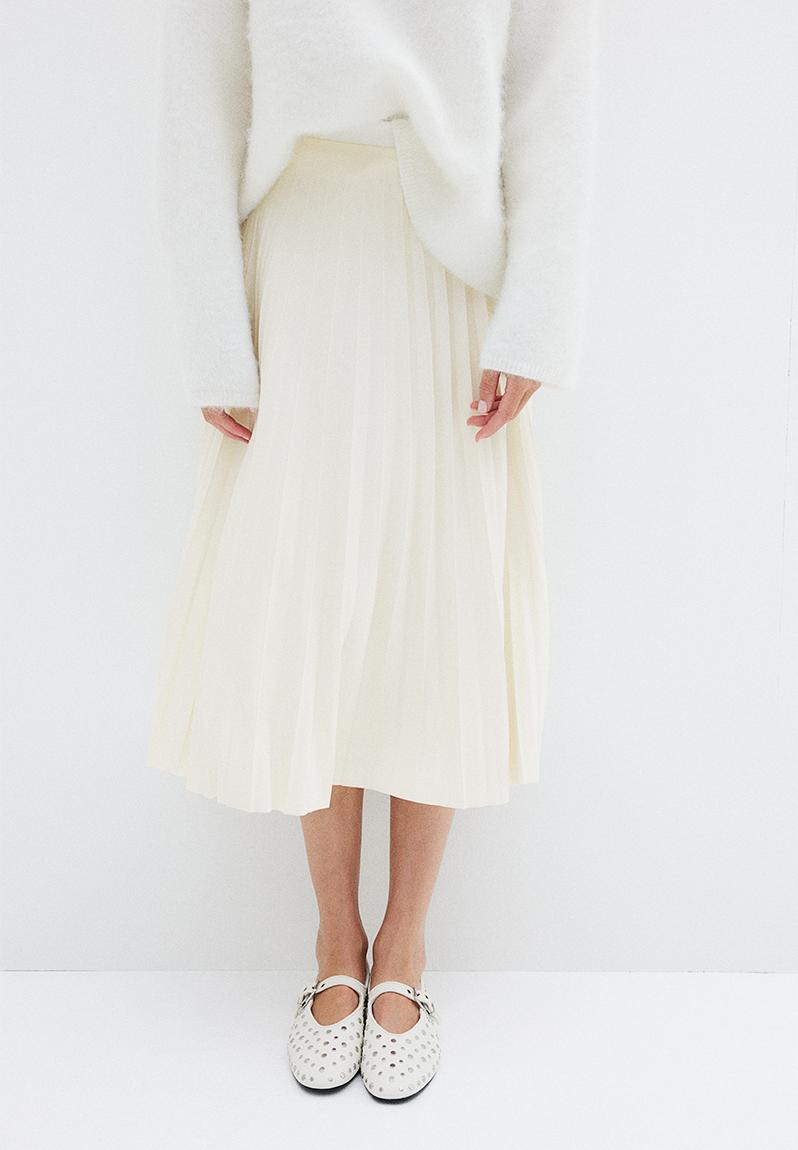 Pleated skirt cream 1225017002 H&M Skirts - Main Image