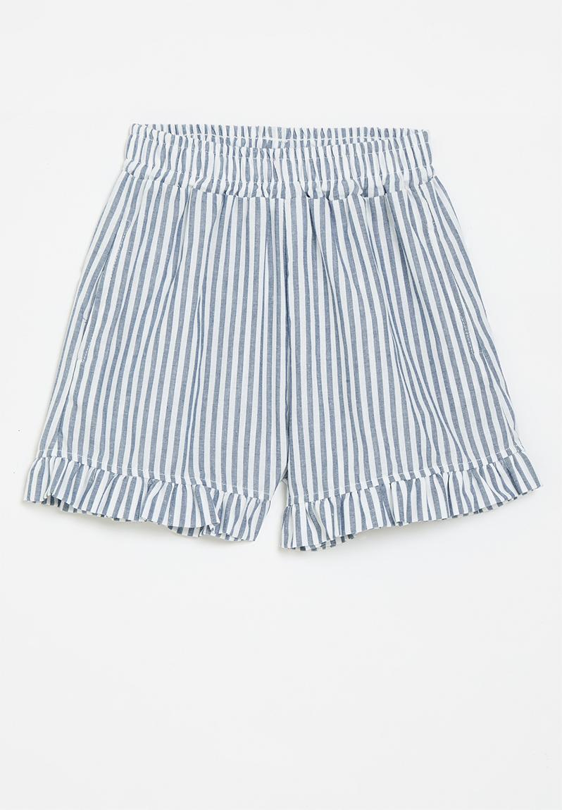 Blue/White Stripe Poppy Shorts main image 1