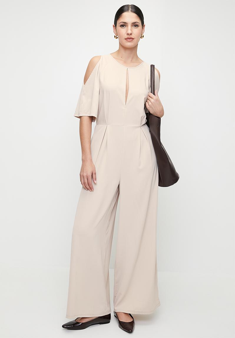 Cold-Shoulder Pleating Jumpsuit main image 1