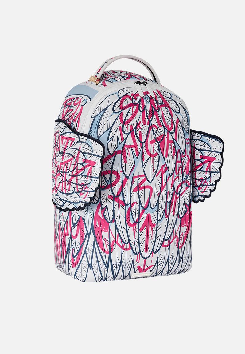 Angel art backpack - pink & white