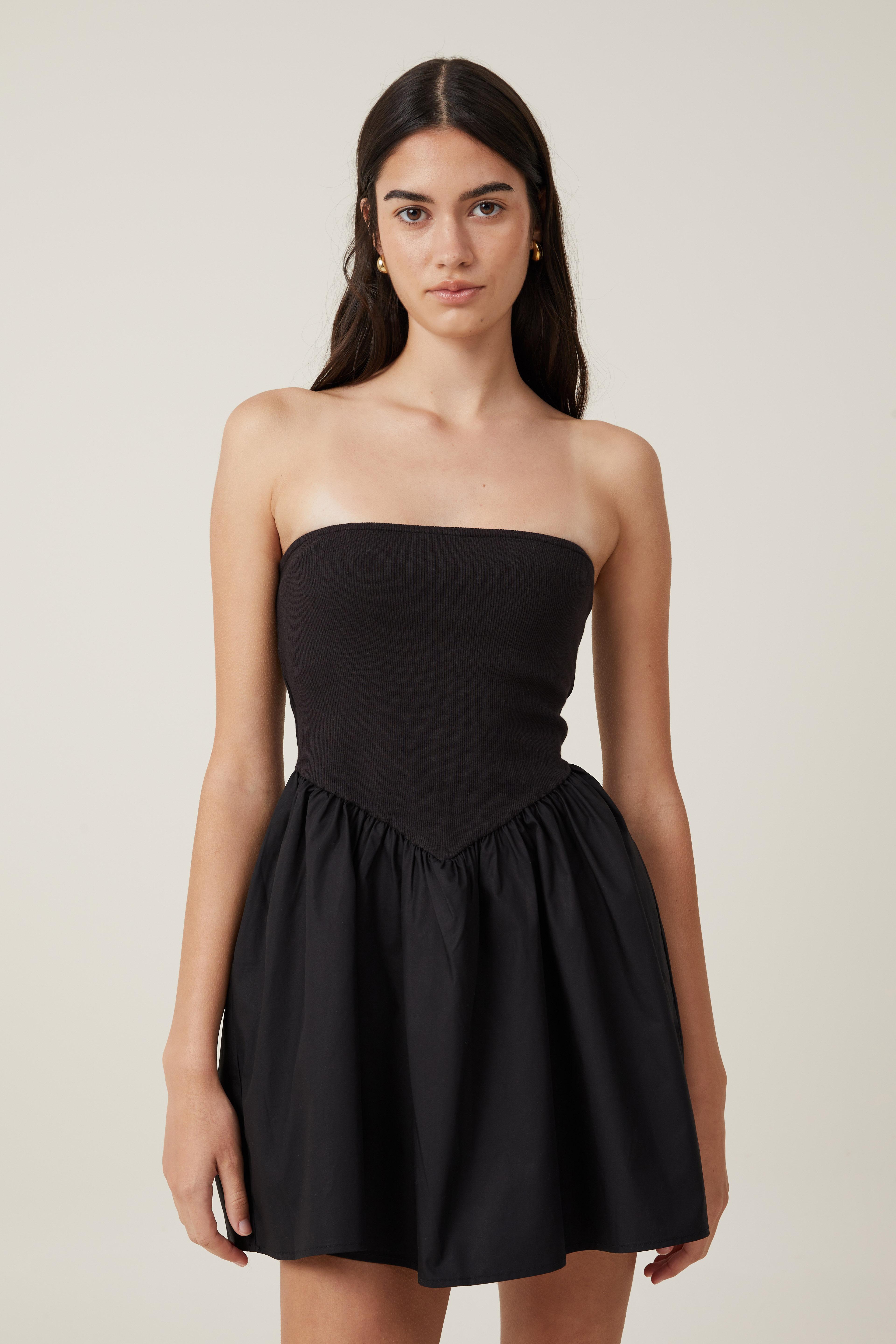 Romee Tube Mini Dress Black Cotton On Casual