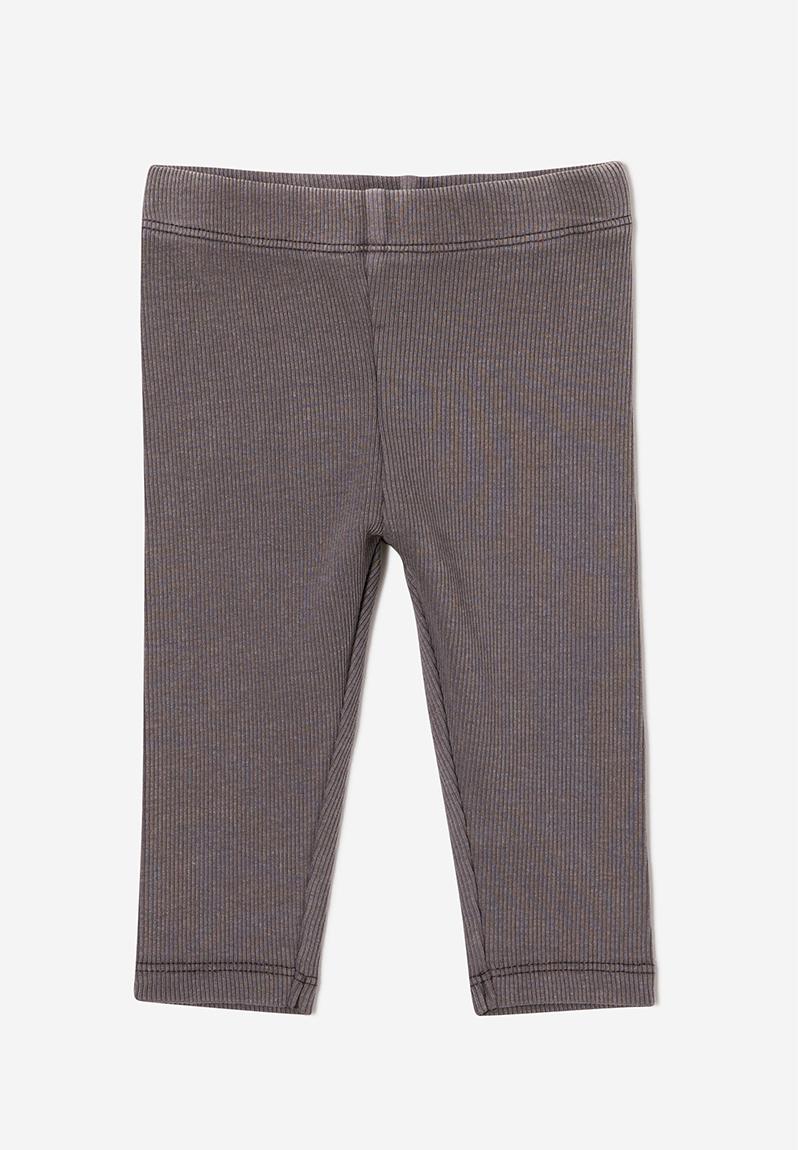 The row rib skinny legging - washed rabbit grey