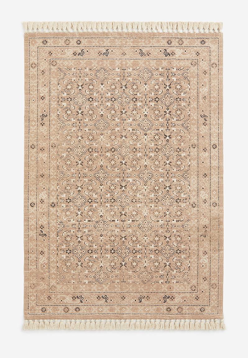 Fringed patterned rug - light pink/patterned - 1208631001 H&M Rugs ...