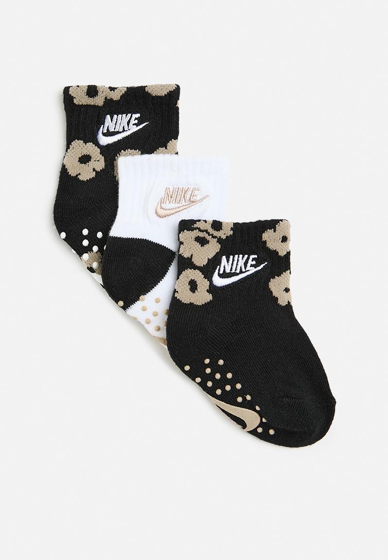 Nhg 3pk girls gripper sock - hemp