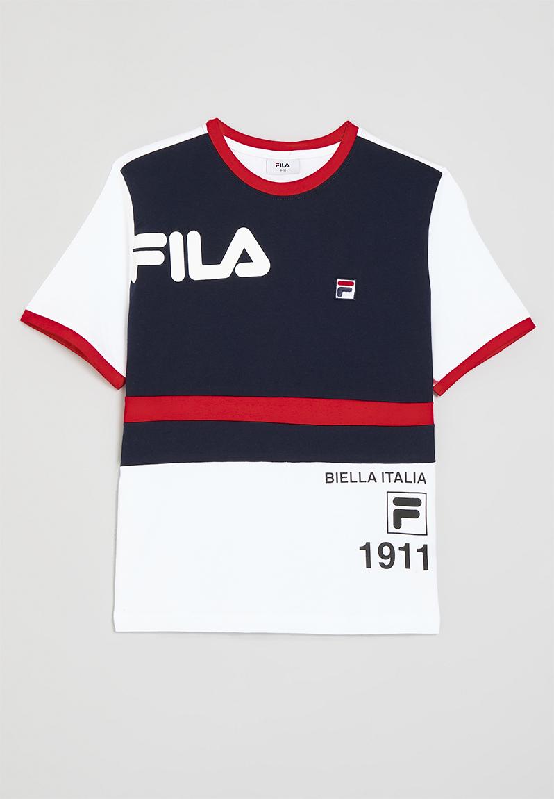 Fila White Cotton Women T-Shirt