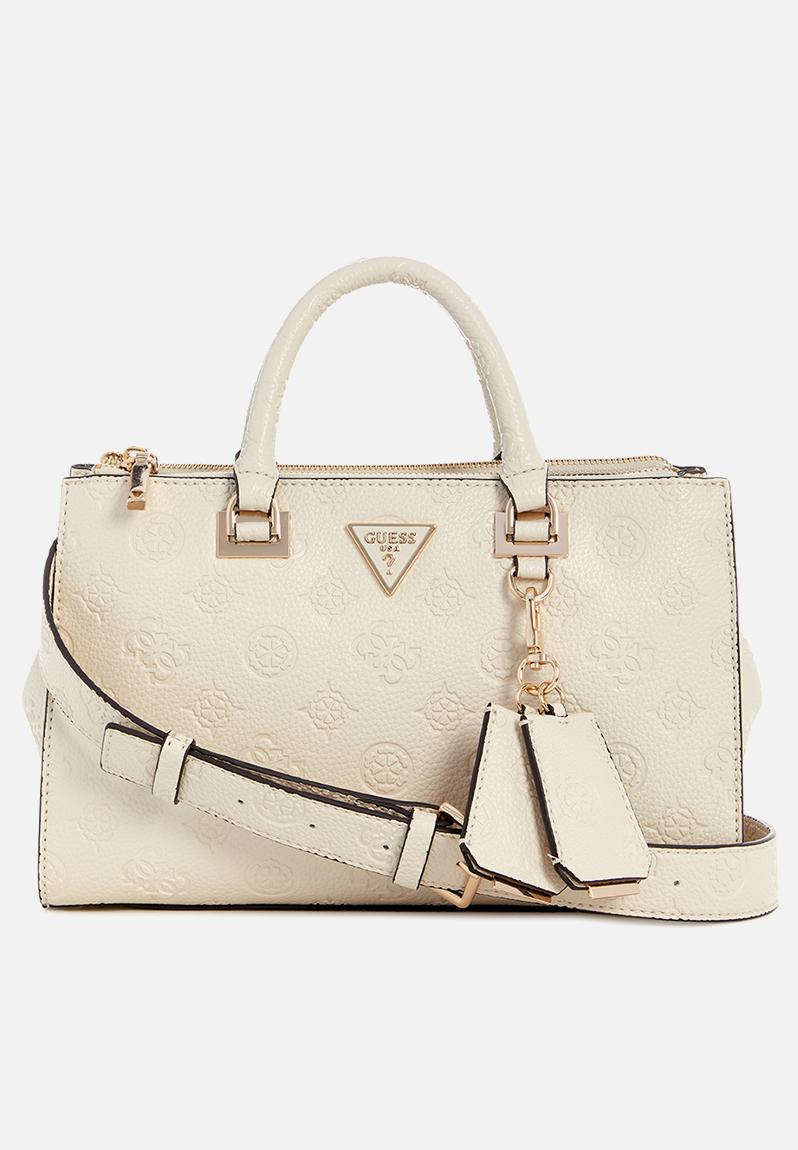 GUESS Cresidia Status Satchel Dark Taupe
