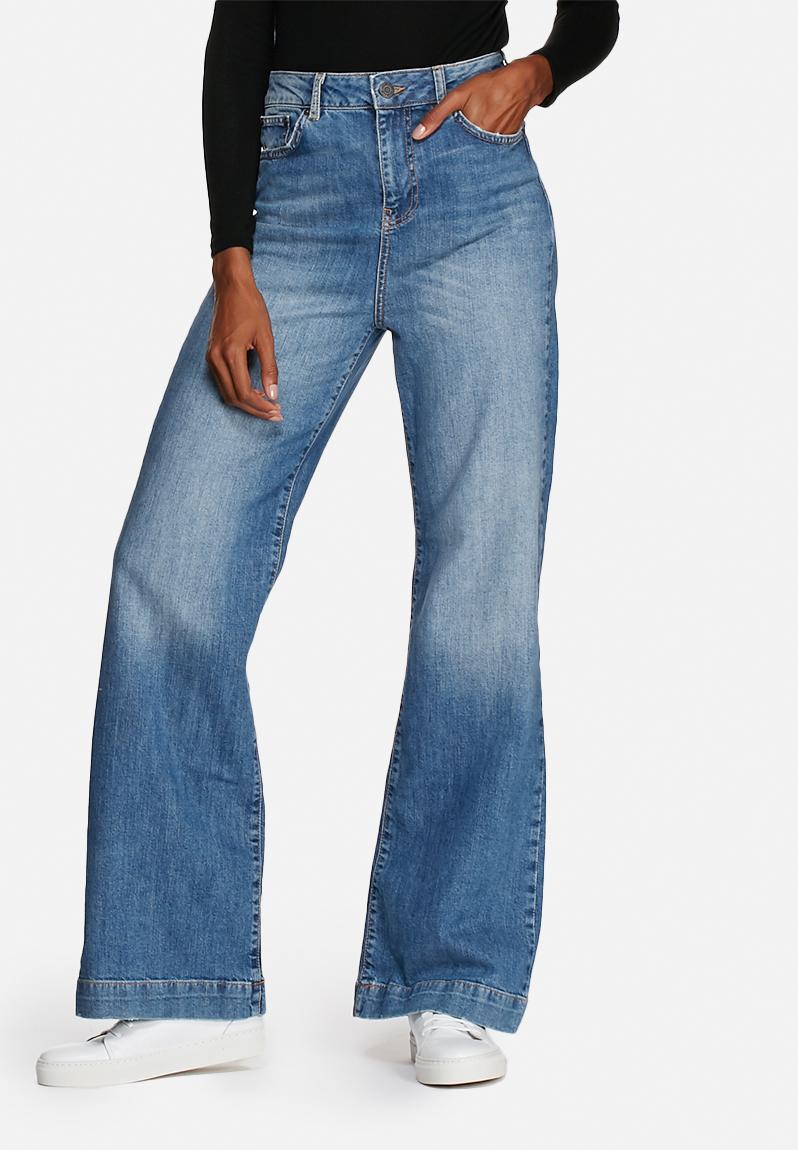 light denim flared jeans