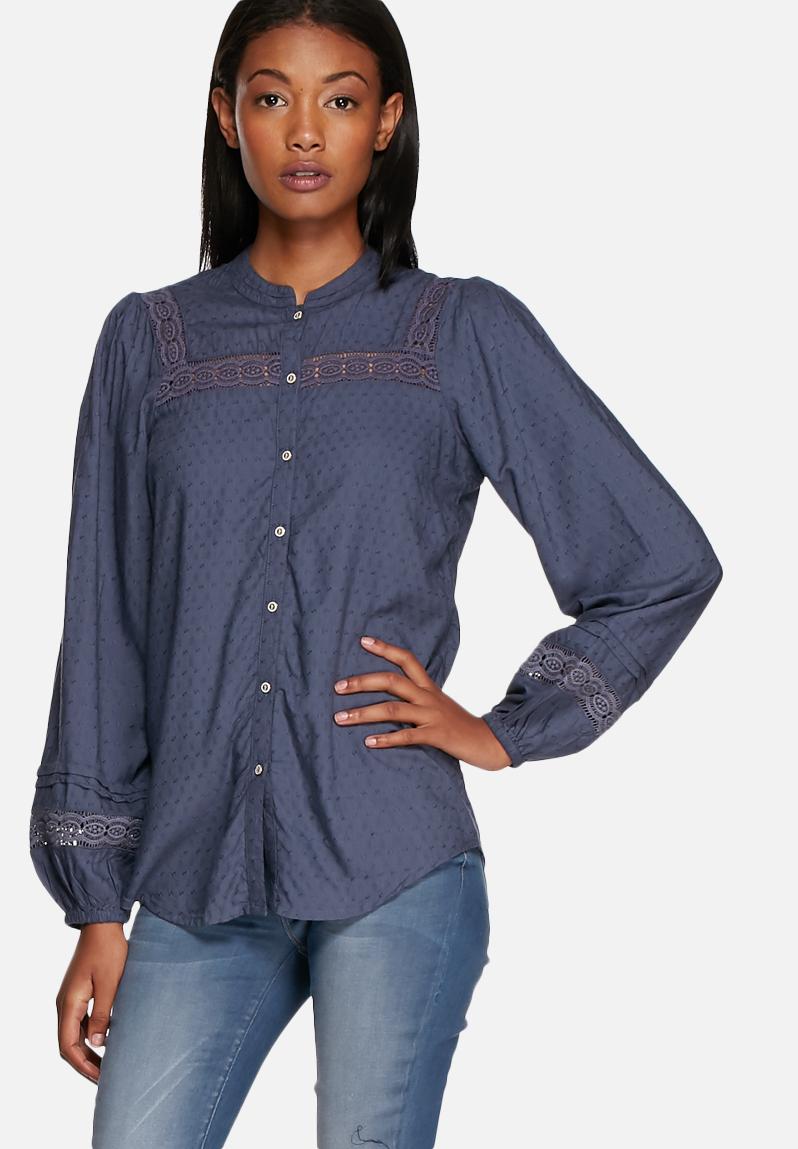 Clotilda bell sleeve shirt - vintage indigo ONLY Shirts | Superbalist.com