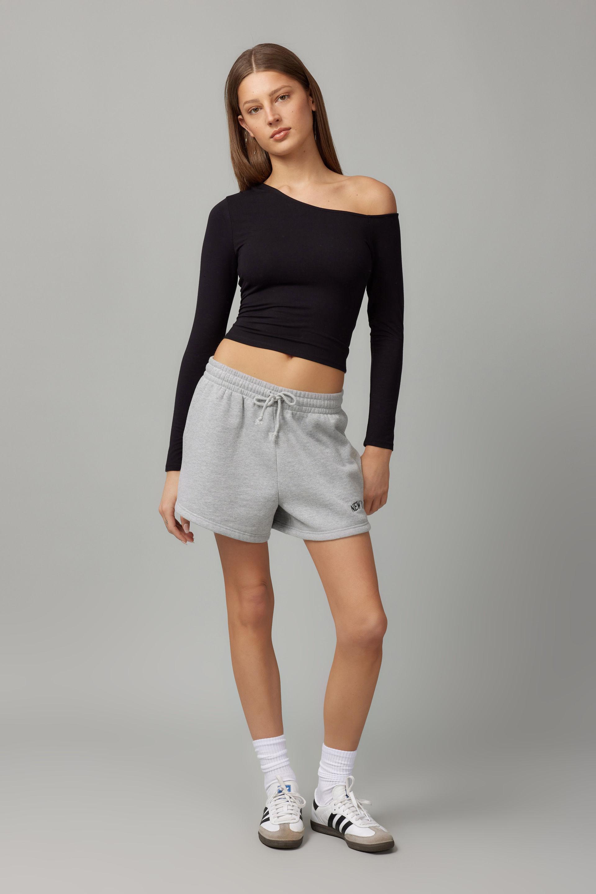 You Left Me Shorts Grey Marle