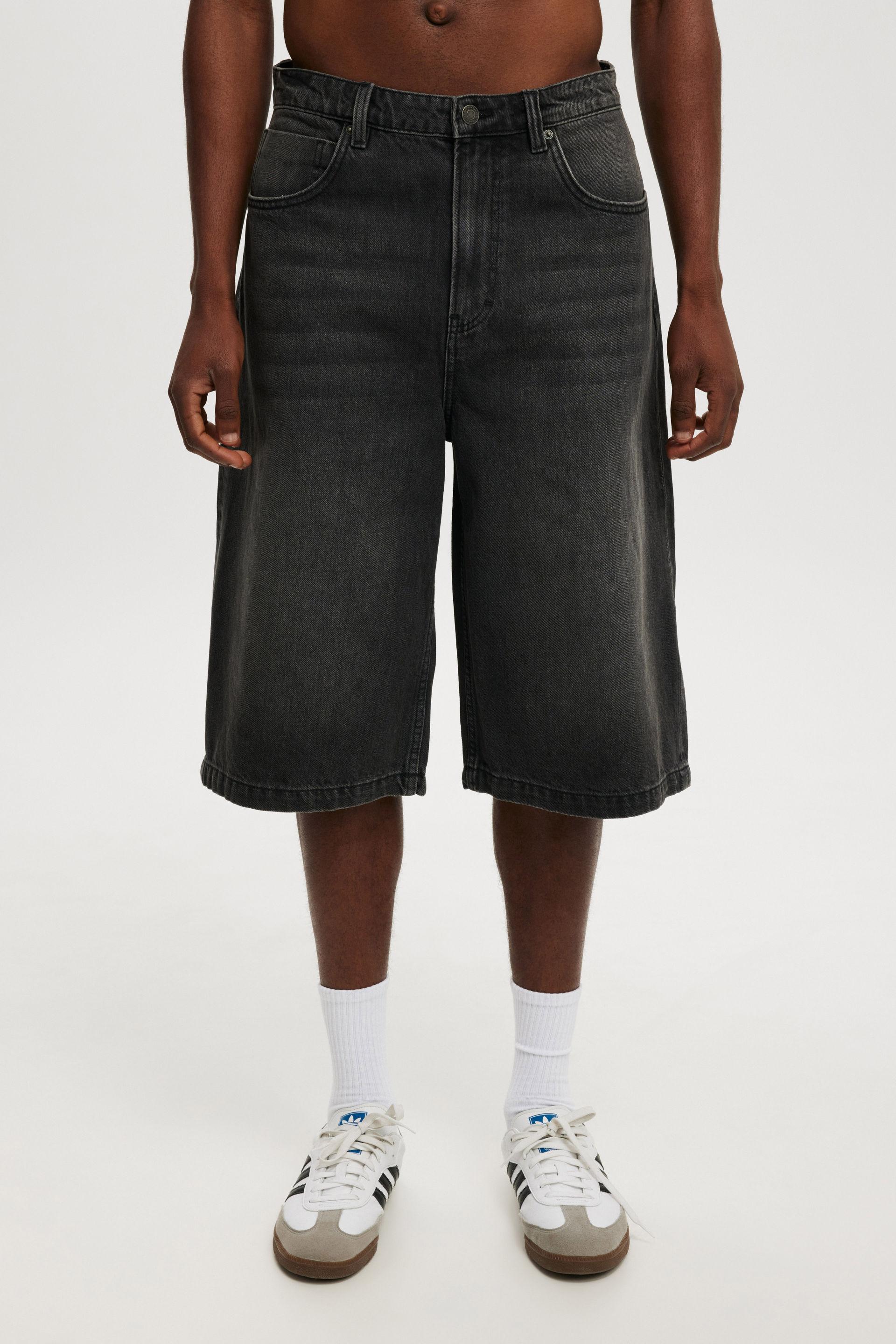Super baggy jort - y2k washed black