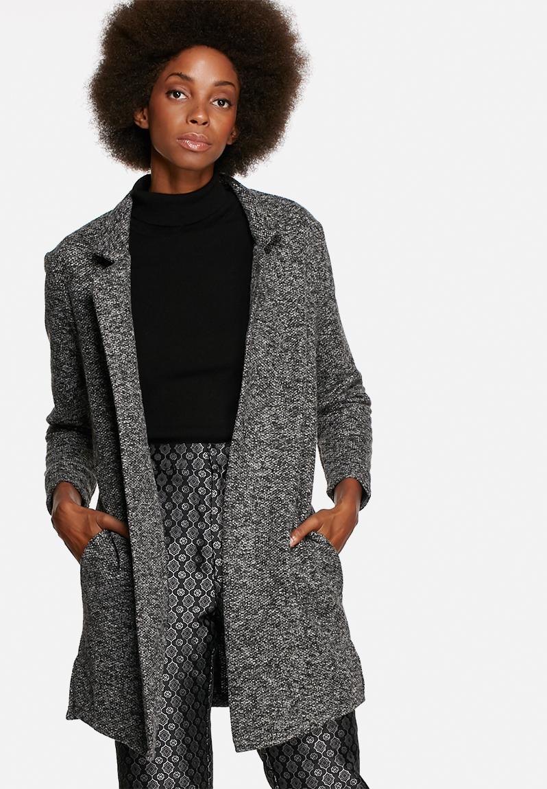 Jacquard knit coat - black & white Native Youth Coats | Superbalist.com